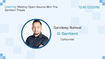 Sandeep Nailwal | Making Open Source Win: The Sentient Thesis | Open AGI Summit Devconnect 2025