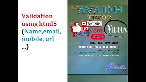 validations using html5 | only name validation in html | html5 pattern example