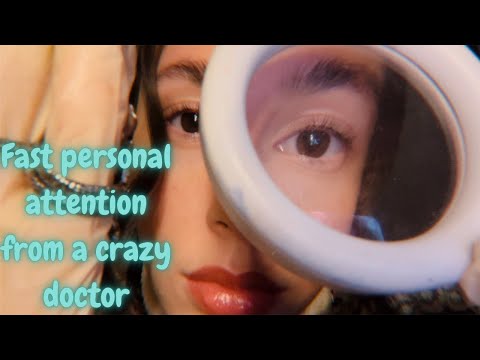 ASMR- Crazy doctor inspects you and cures your tingle immunity (fast and aggressive)👩🏻‍⚕️
