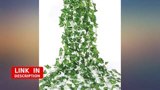 ELINSON 168 Feet Artificial Ivy Leaf Plants Fake Vine Hanging Garland Greenery review