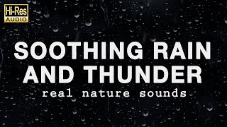 SOOTHING RAIN and THUNDER Sounds to Sleep, Study, or Chill (BLACK SCREEN)