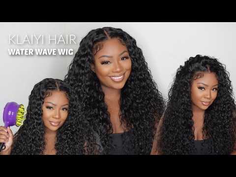 Gorgeous Juicy Curls! 13*6 Pre-everything Water Wave Glueless Wig Quick Install Ft. Klaiyihair