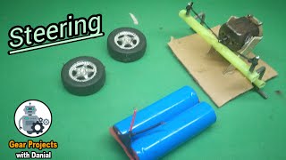 How to make RC Car Steering | Self-centers - Front Axle | Gear Project with Danial