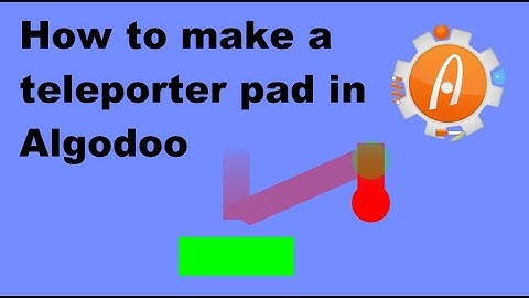 Tutorial - How to make a teleporter pad in Algodoo