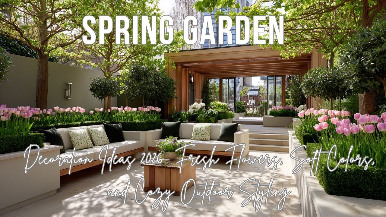 Spring Garden Decoration Ideas 2026  Fresh Flowers, Soft Colors, and Cozy Outdoor Styling