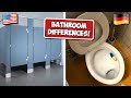 7 BATHROOM DIFFERENCES! 🚽 (Germany vs USA  - Toilets, Behavior, Locations)