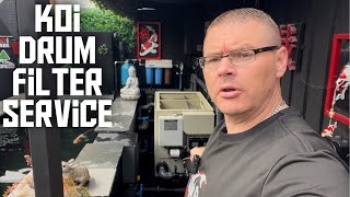 KOI POND **DRUM FILTER** FULL STRIP DOWN CLEAN AND FULL SERVICE