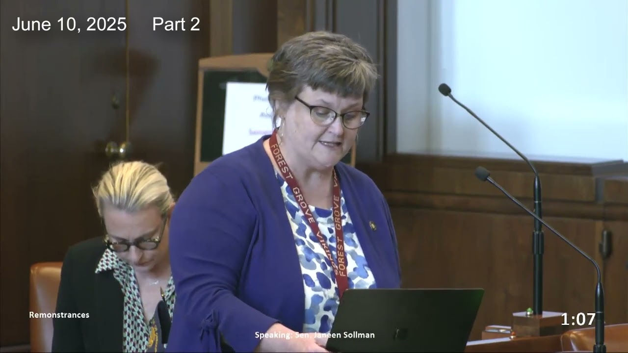 Senator Sollman delivers a series of Remonstrances on Economic Development