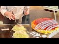 【鉄板焼き】お好み焼き - Japanese Street Food - Teppanyaki , Okonomiyaki & Yakisoba - とんぺい焼【千房】