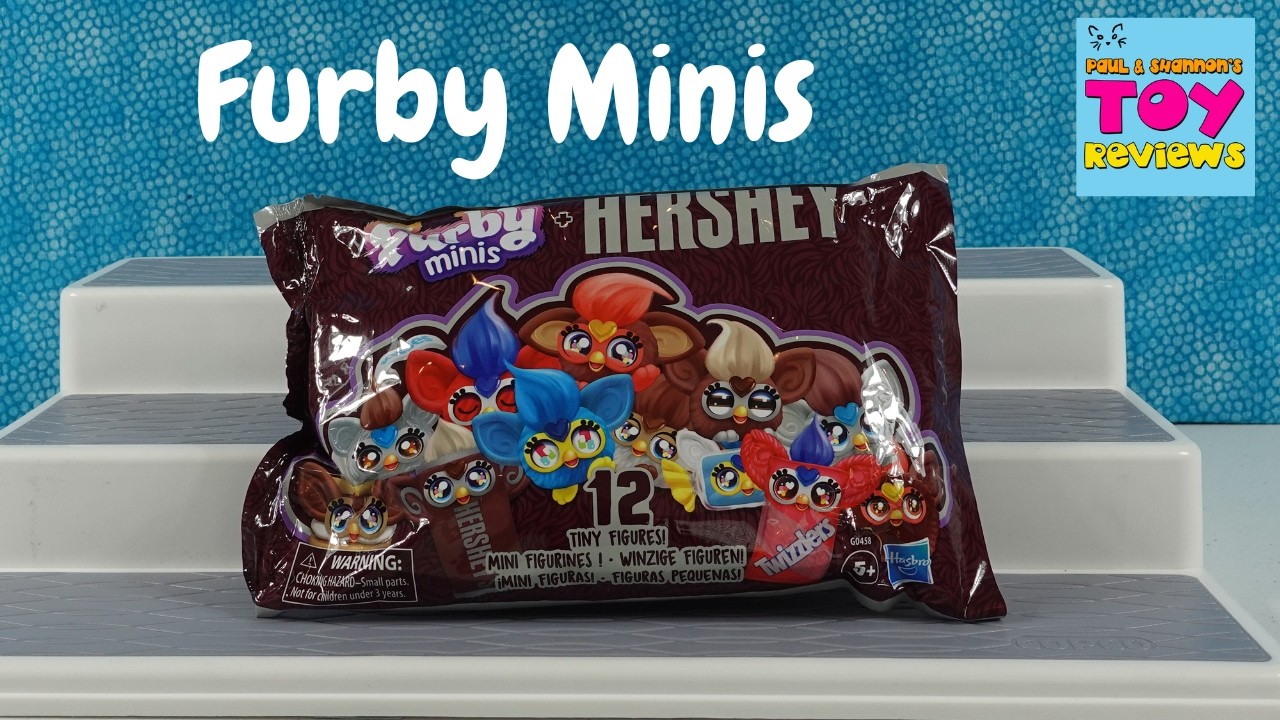 Набор коллекционных фигурок Hershey Furby Minis в пакетике с сюрпризом для распаковки.