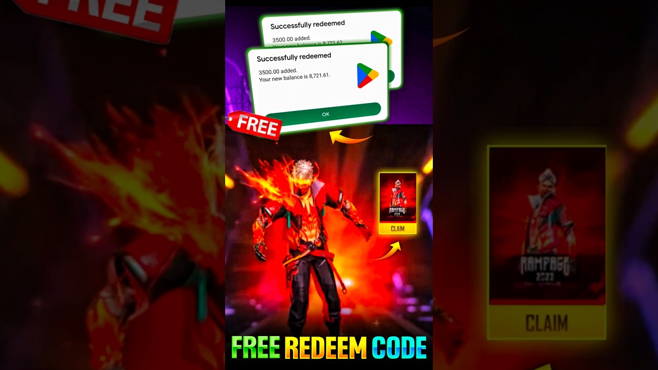 FREE REDEEM CODE (RAMPAGE EVO BUNDLE) | FREE REDEEM CODE APP | FREE GOOGLE PLAY REDEEM CODE 