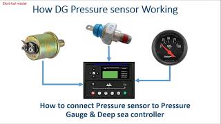 How Diesel Generator LOP sensors working | How to connect sensor to pressure gauge & DSE controller