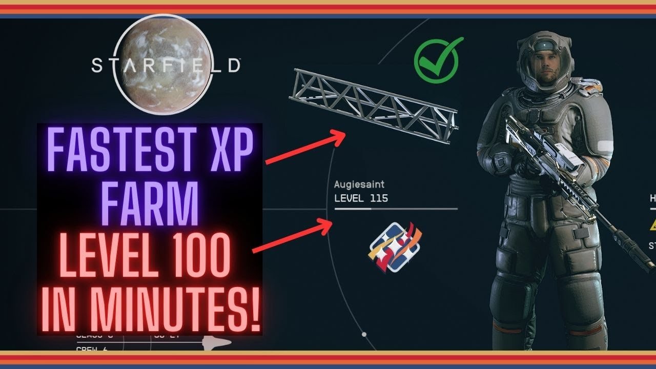 Starfield Fastest XP Farm LEVEL 100 IN MINUTES, SUPER EASY TO SET UP