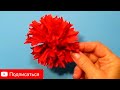 Красная гвоздика бумаги цветок из гофрированной бумаги Craft / DIY ПОЛЕЗНЫЕ СОВЕТЫ ХОЗЯЙКАМ