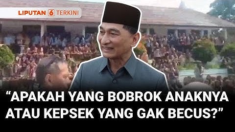 Wagub Banten Soal Kasus SMAN 1 Cimarga: “Apakah yang Bobrok Anaknya atau Kepsek yang Gak Becus?”