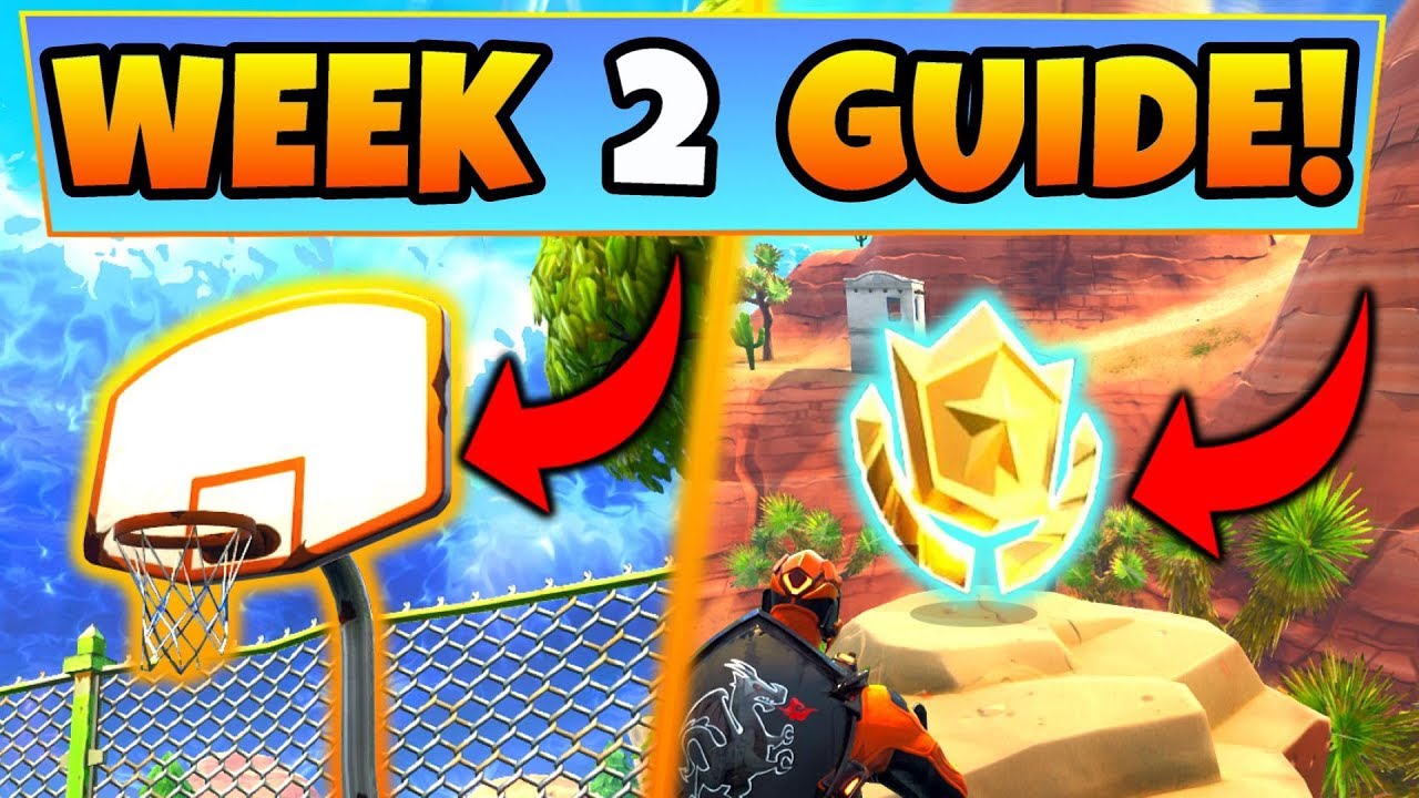 fortnite week 2 challenges season 5 guide basketball hoop locations treasure map battle royale - basketball hoop challenge fortnite