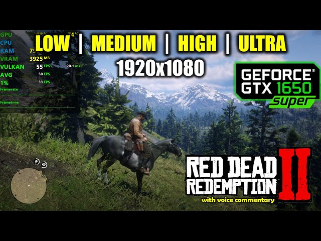 GTX 1650  Red Dead Redemption 2 - Retested in 2021 (optimized) 