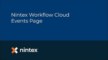 Nintex Workflow Cloud: Events Page