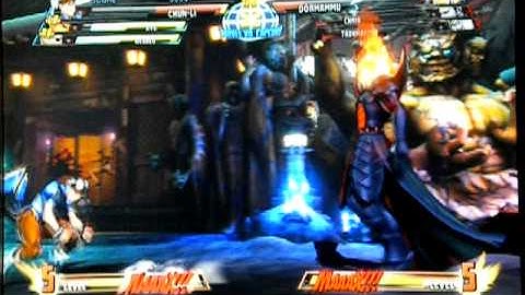 Marvel vs Capcom 3 Arcade Mode playthrough Ryu/Chun-Li/Wesker Part 2