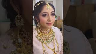 Muslim Wedding Nikkah Bridal Looksareezalwargold Polkimuslim Bridemakeover