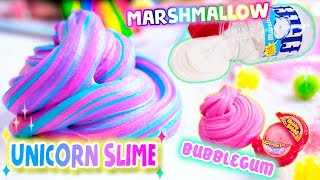 EASY DIY FLUFFY SLIME! How To Make 3 Types! THE BEST Bubblegum, Marshmallow and Unicorn Slime!