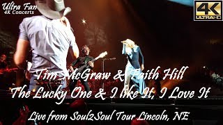 Tim McGraw &amp; Faith Hill - The Lucky One &amp; I Like It, I Love It Live from Soul2Soul Lincoln, NE