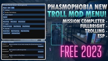 [#1] 2023 Phasmophobia Rencify Mod Menu | FREE Download | ESP, Noclip, Speed, Troll Stuff & more