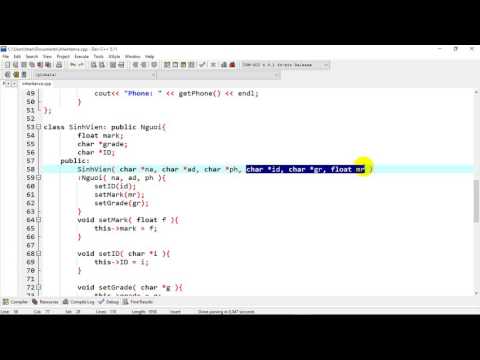 Video [C++] - Bài 58: Cách gọi hàm tạo của class cơ sở từ... - youtube