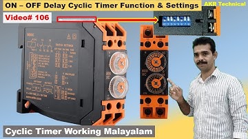 Selec 800xc Timer Function | ON - OFF Delay cyclic Timer Switch Setings | AKR Technical