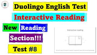 Interactive Reading - Test 8 (Answers with Explanation) - Duolingo English Test