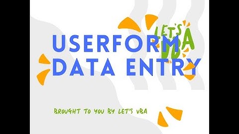 Microsoft Excel VBA - Add and Edit Data Using Userforms