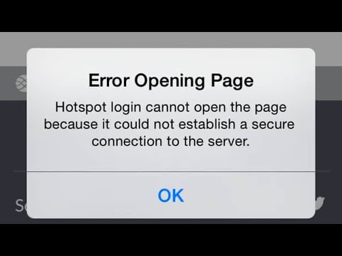 iPhone WiFi Error Opening Page Problem Solved