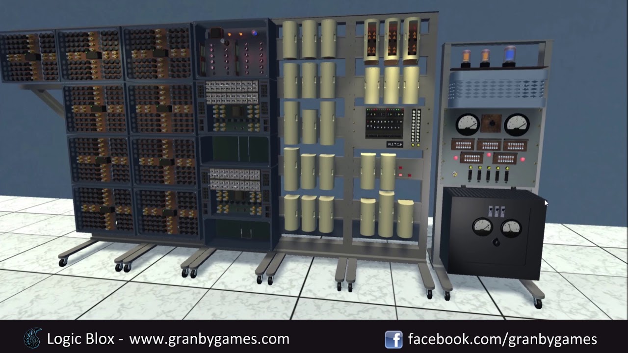 Replica of Harwell Dekatron Computing machine using Logic Blox Vintage 4.