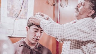 Relaxing Head Massage At Tiny Saloon - Adarsh Hairdressers - Manali, India!