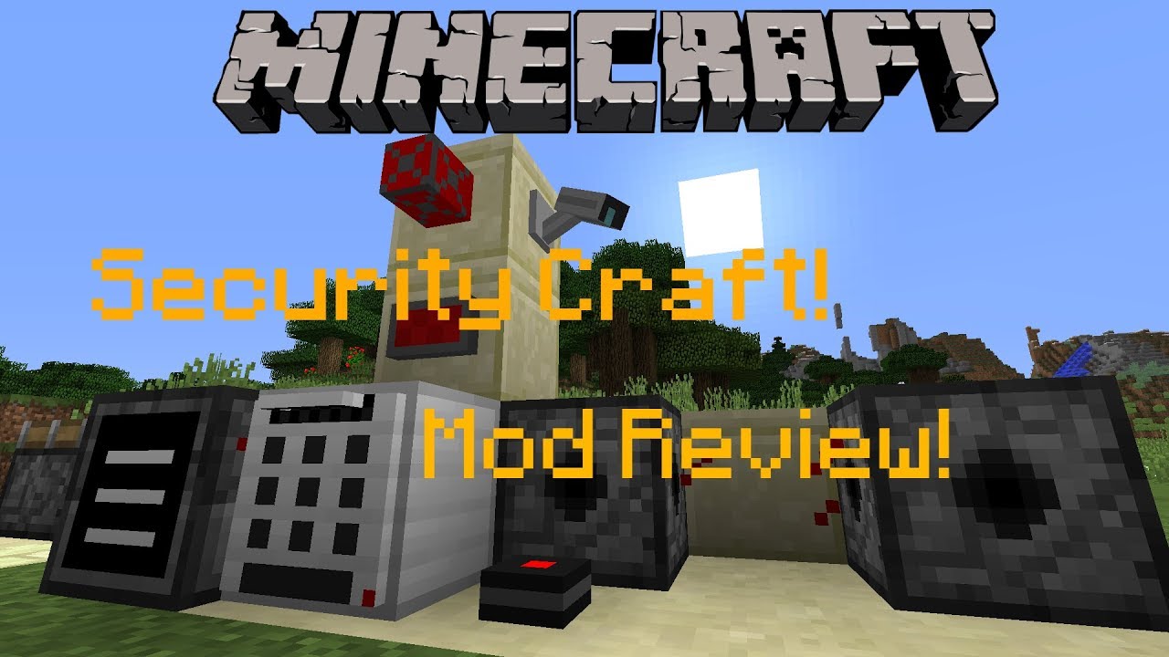 Minecraft 1 12 2 Security Craft Mod Review Lasers Security Cameras Etc Youtube