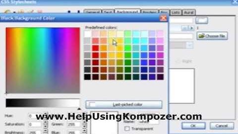 Kompozer WYSIWYG CSS Editor