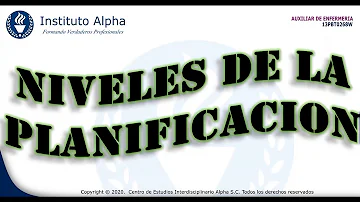 ¿Cuáles son los 5 niveles de planificación?