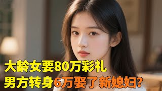 大龄女要80万彩礼,男方转身6万娶了新媳妇
