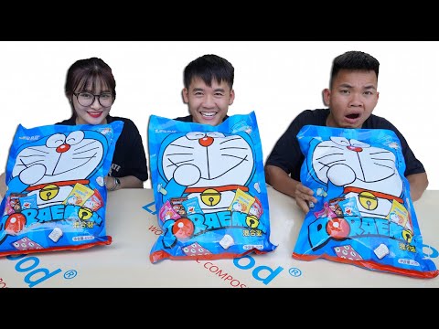 Hưng Troll | Thử Thách Người Cuối Cùng Ngừng Ăn Bim Bim Doraemon Khổng Lồ Thắng Nhận 500$