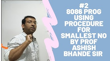 Prog. of MIcro. 8086 By using procedure #2# Find smallest No # Poly# Engg #BCA @ Prof Ashish Bhande