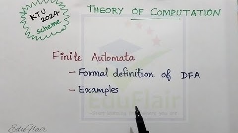 Deterministic Finite Automata KTU TOC 2024 schemes