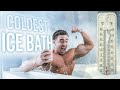 WORLD’S COLDEST ICE BATH CHALLENGE | Freezing Myself with Ice Cream in an Ice Bath | Zac Perna