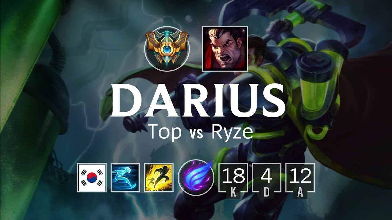 Darius Top vs Ryze - KR Challenger Patch 8.12