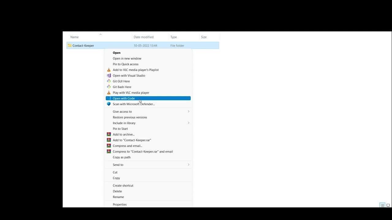 How to get open with VS code on Right Click - YouTube