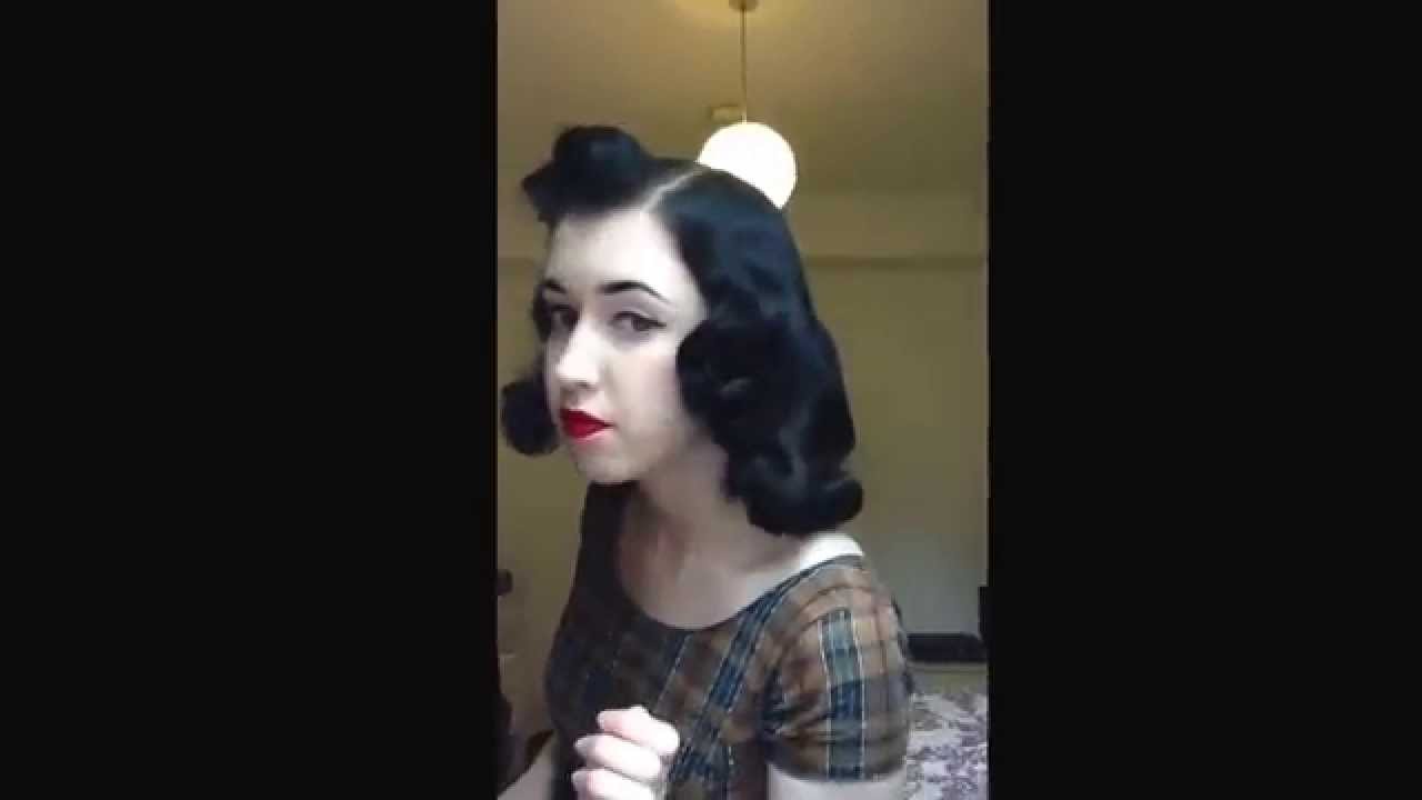 Vintage Hair Tutorial (with bendy rollers and standing pin curls) Dita