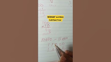 Binary number Subtraction #binarynumber #subtraction #commerceonline #businessmathematics