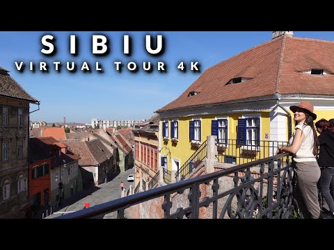 Sibiu, Romania Virtual Tour 4K. Travel with us to this beautiful medieval town in Transylvania