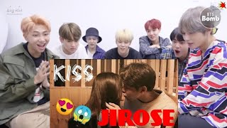 Bts Reaction To Jirose Kiss Moments Fanmade