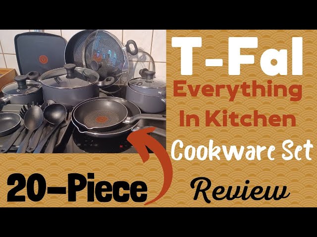 T-Fal B207SK64 20-Piece Cookware Set, Black