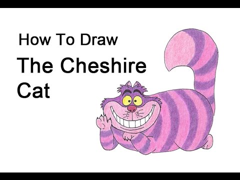 How To Draw The Cheshire Cat From Alice In Wonderland Youtube